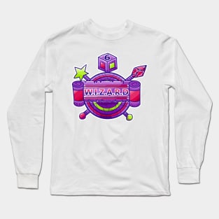 Wizard Wands, Amulet and d6 Coat of Arms Long Sleeve T-Shirt